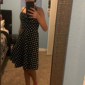 A black and white dress.